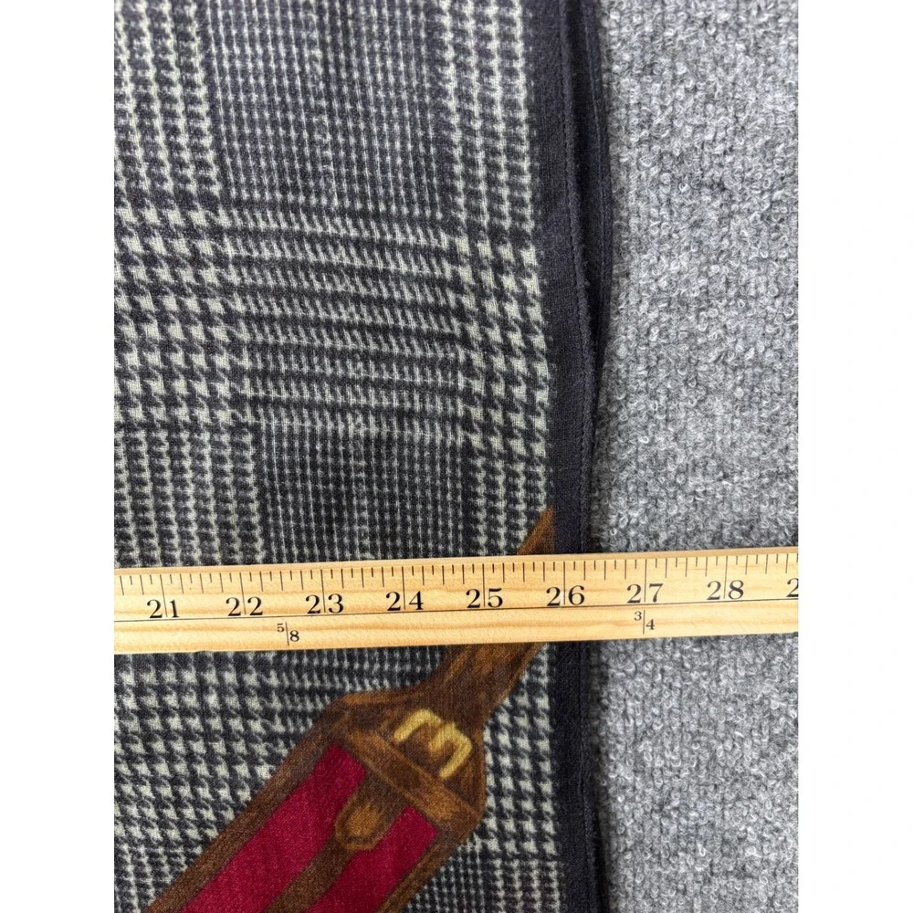 Lauren Ralph Lauren Scarf Glen Plaid Equestrian Belt Chain Print Preppy Heritage